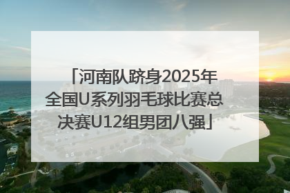 河南队跻身2025年全国U系列羽毛球比赛总决赛U12组男团八强